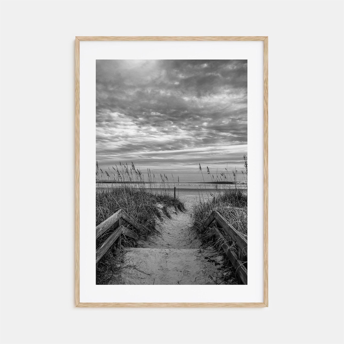 Myrtle Beach Black and White Travel Poster