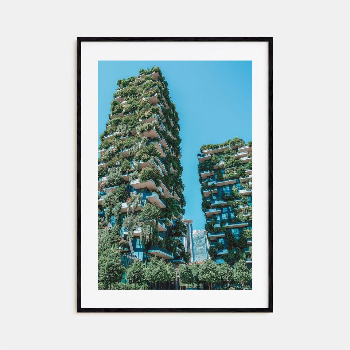 Milan Vertical Forest Towers Green Architecture Italy Poster
