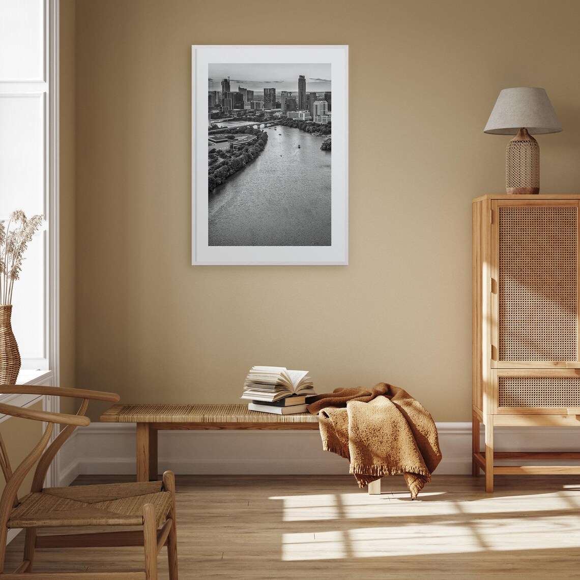 Austin Black and White Travel Poster, Wall Art Print - Image 3