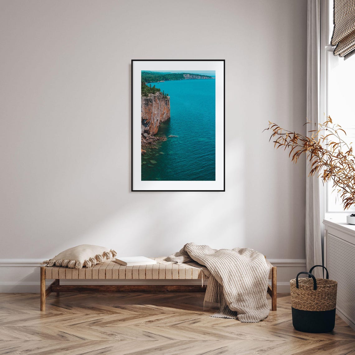 Duluth Minnesota Lake Superior Cliffs Turquoise Water Poster - Image 2