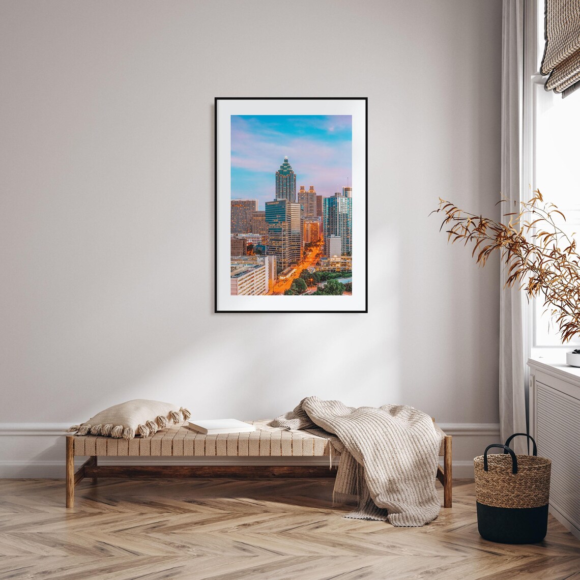 Atlanta Georgia Skyline Dusk Downtown Towers Cityscape Art Poster - Image 2