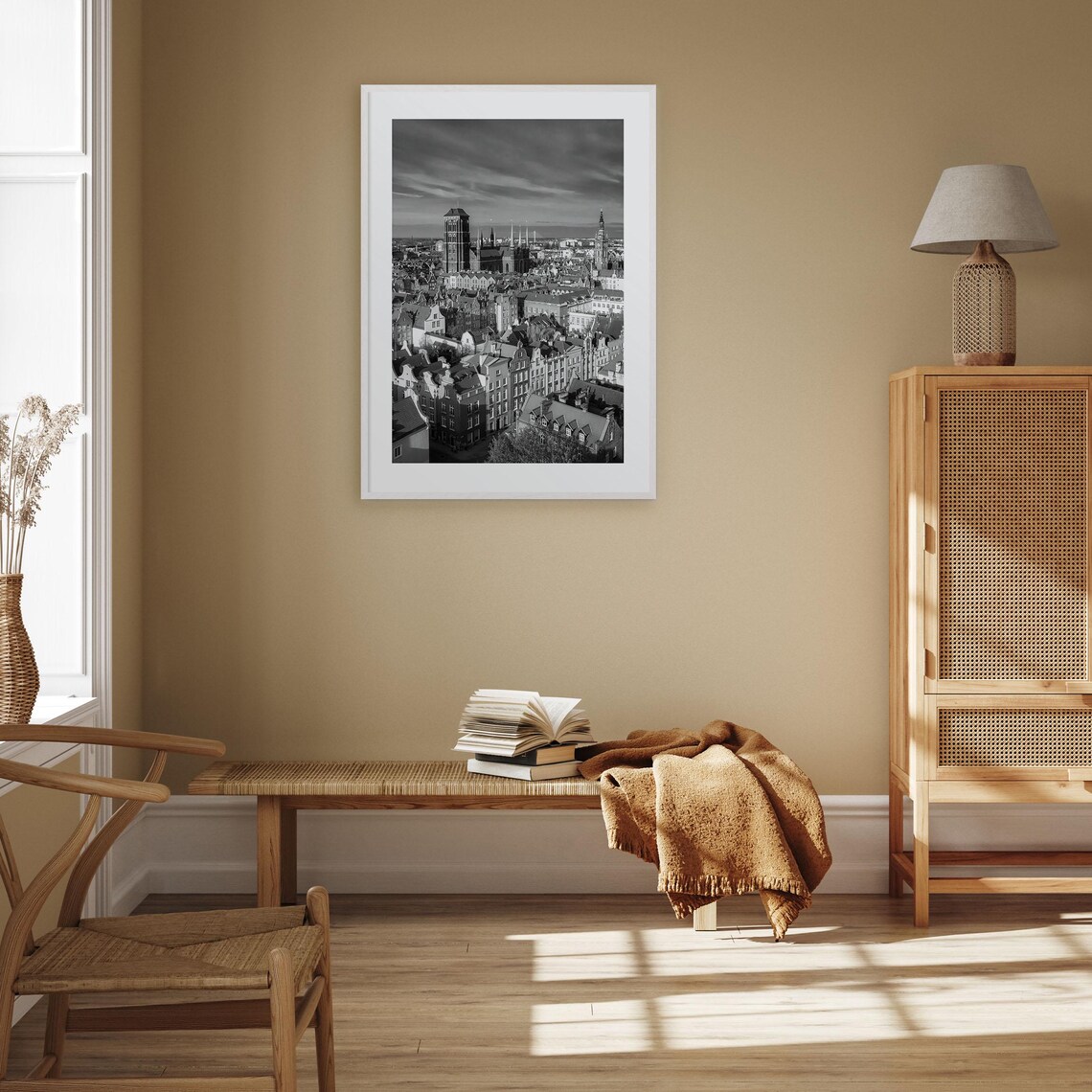 Gdansk Photo Poster Print Gdask Black And White Wall Art Gdansk Wall Photography Gdansk Travel Gdansk Map Poster - Image 3