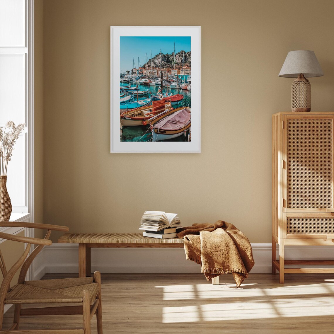 Nice France Colorful Harbor Boats Riviera Port Sunny Day Photo Poster - Image 3