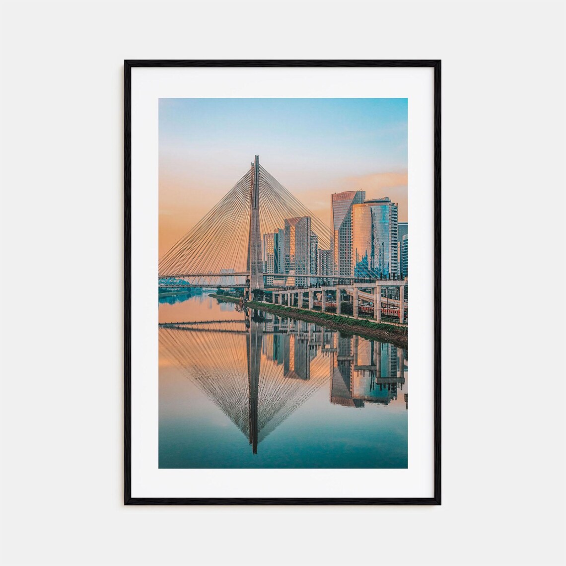 Sao Paulo Colorful Travel Poster, City Map Art Print
