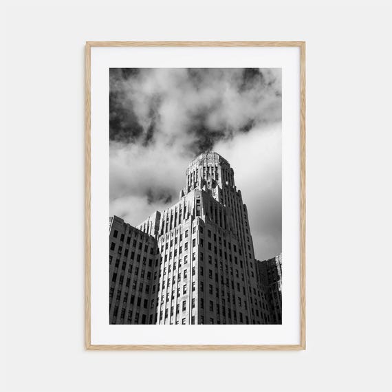 Buffalo Photo Poster Print No 2 Buffalo Black And White Wall Art Buffalo Wall Photography Buffalo Travel Buffalo Map Poster