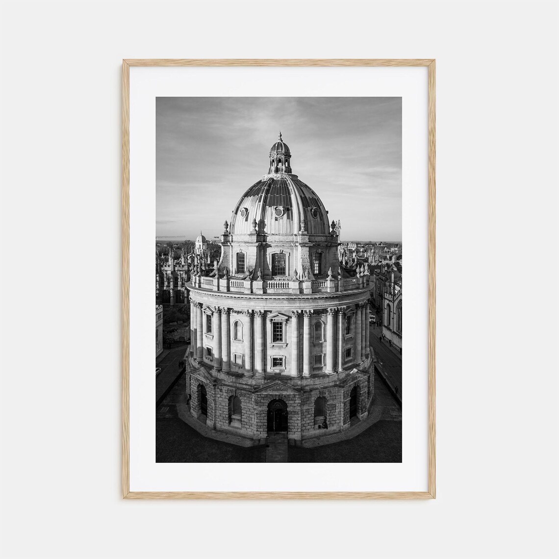 Oxford England Black And White Travel Poster Print