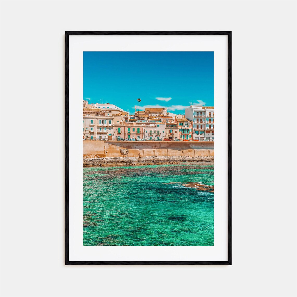 Syracuse Italy Colorful Travel Poster, City Map