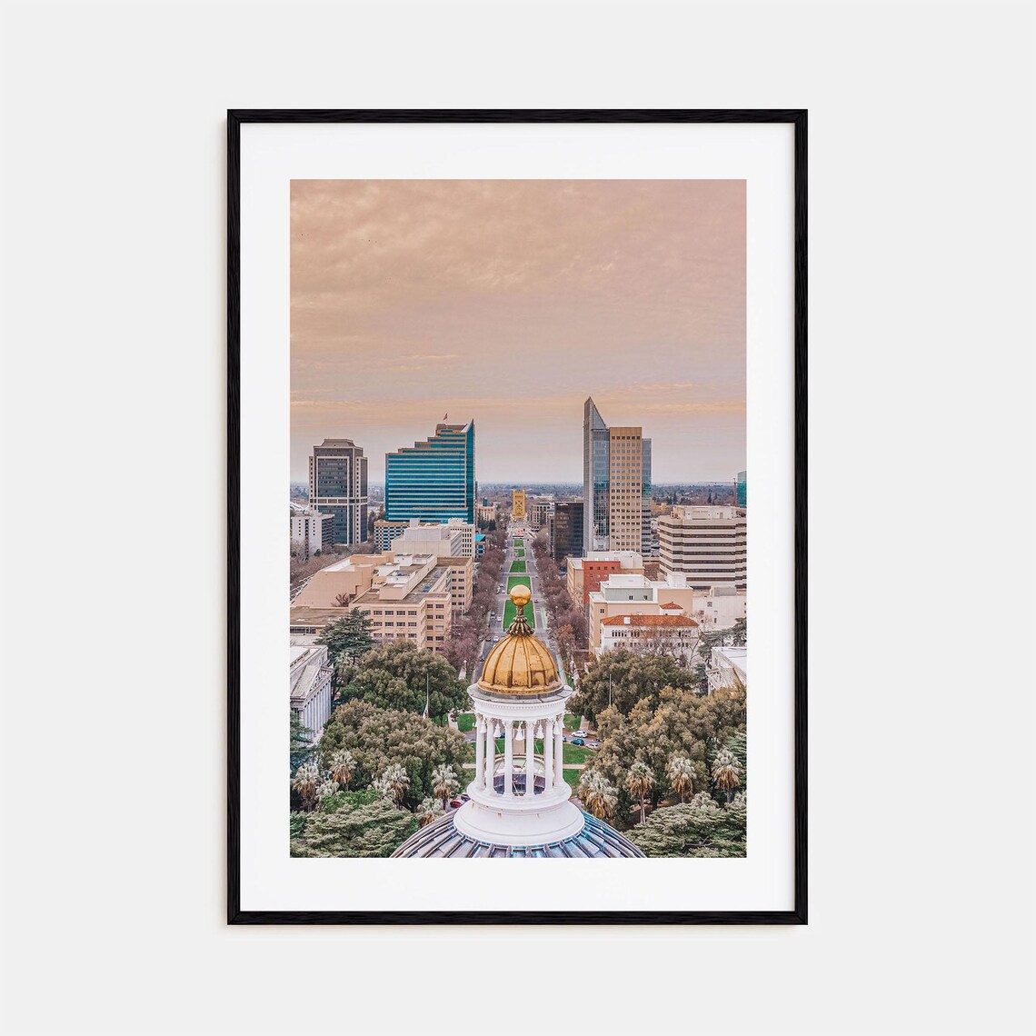 Sacramento Colorful Travel Poster, City Map Print