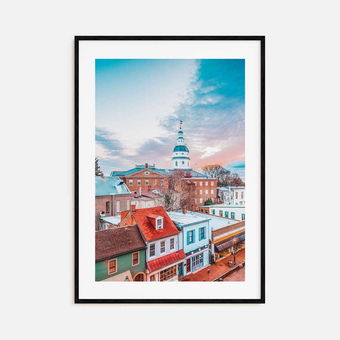 Annapolis Colorful Travel Poster, City Map Print