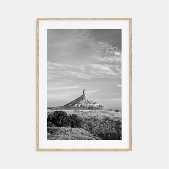 Nebraska Black And White Travel Poster Print