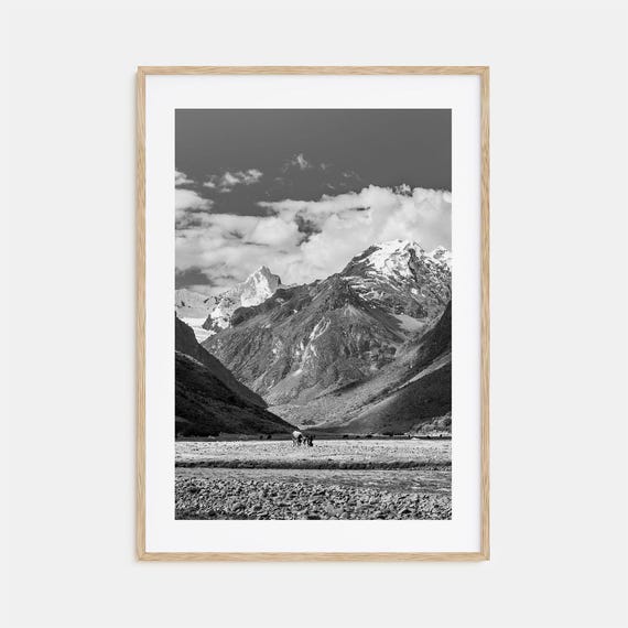 Peru Black And White Travel Poster, Map Art Print