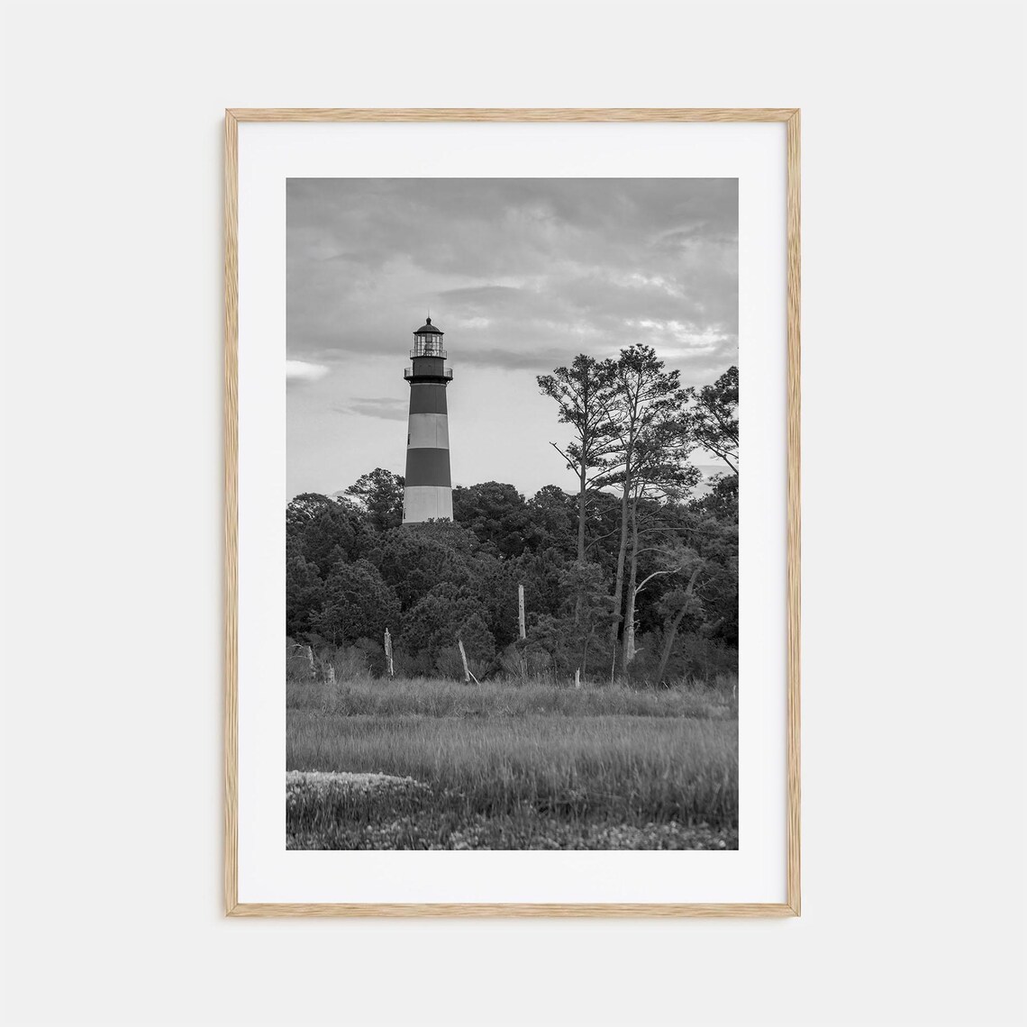 Chincoteague Black And White Travel Poster Print