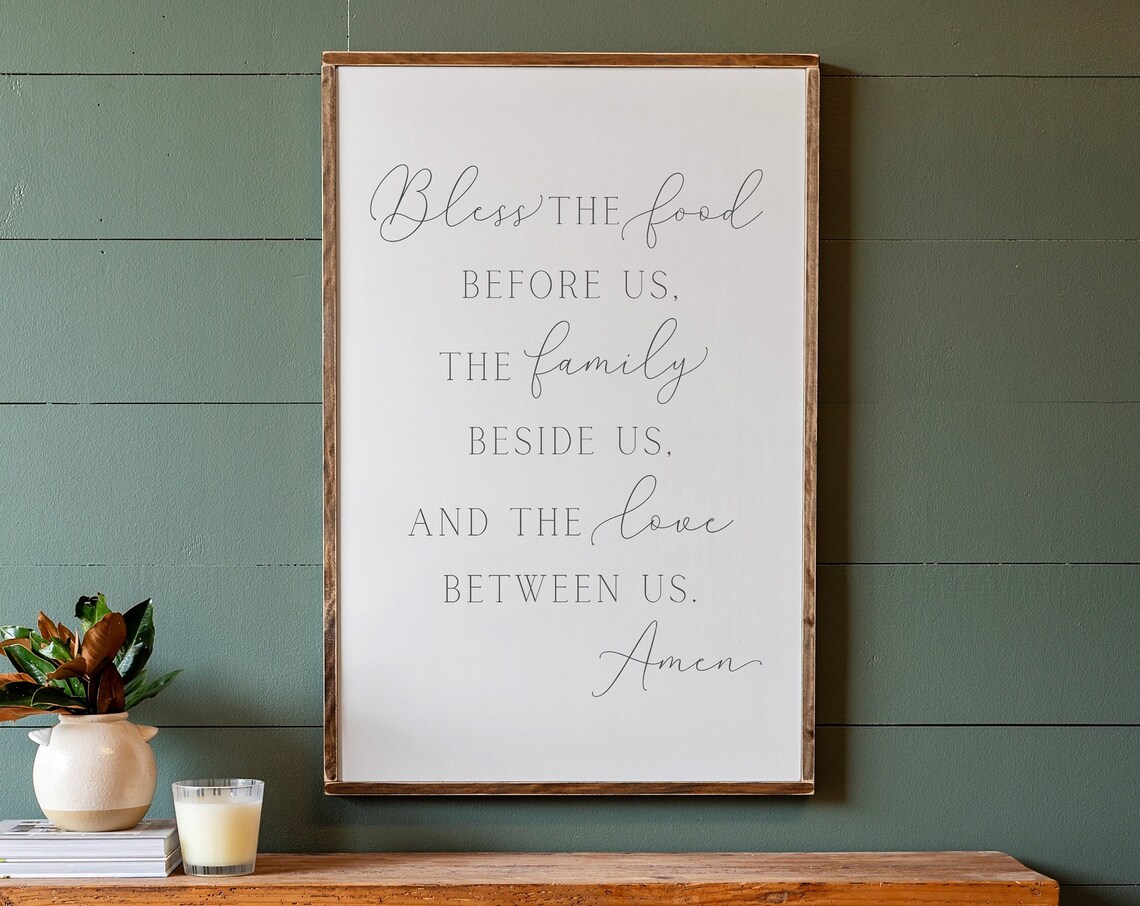 Bless The Food Before Us, Christian Wall Art Print