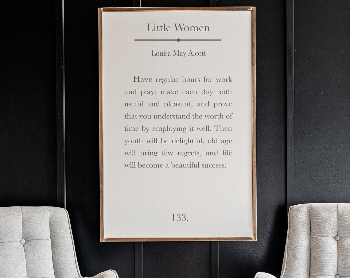 Little Women Quote, Farmhouse Wall Art Print Decor