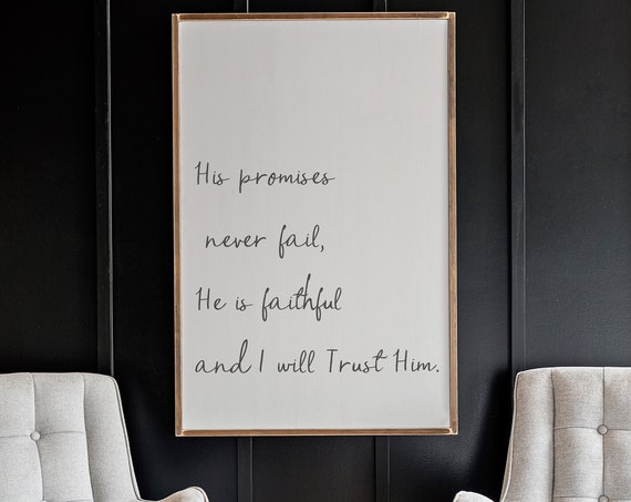 His Promises Never Fail Scripture Wall Art Print