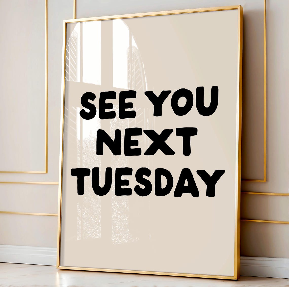 See You Next Tuesday Bold Black Bubble Letters Funny Quote Poster