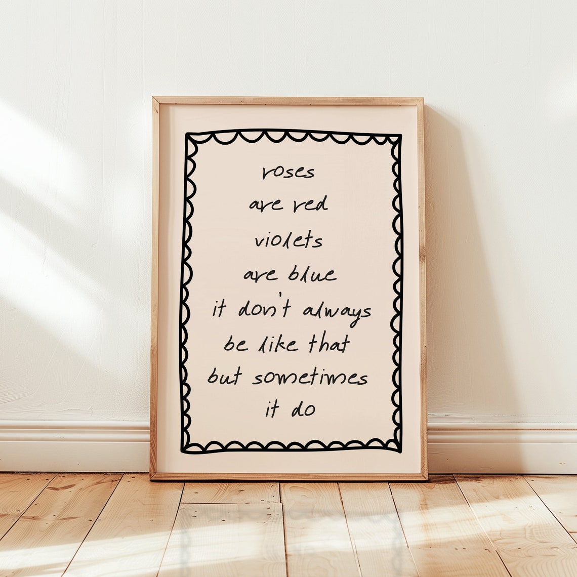 Roses Are Red Violets Are Blue Sometimes It Do Funny Poem Poster - Image 2