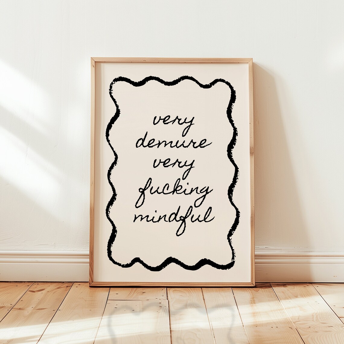 Very Demure Very Mindful Sassy Handwritten Viral Quote Poster - Image 2