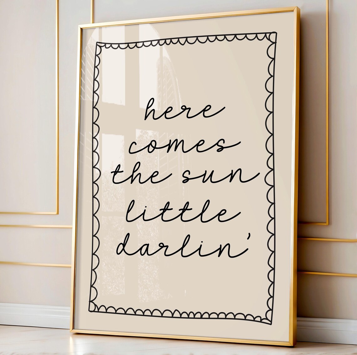 Here Comes The Sun Little Darlin Art Print, Boho Kids Decor