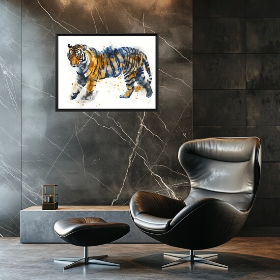 Majestic Tiger Canvas Wall Art Prints Wildlife Decor Modern Home Animal Lover Gift Large Portrait High Detail