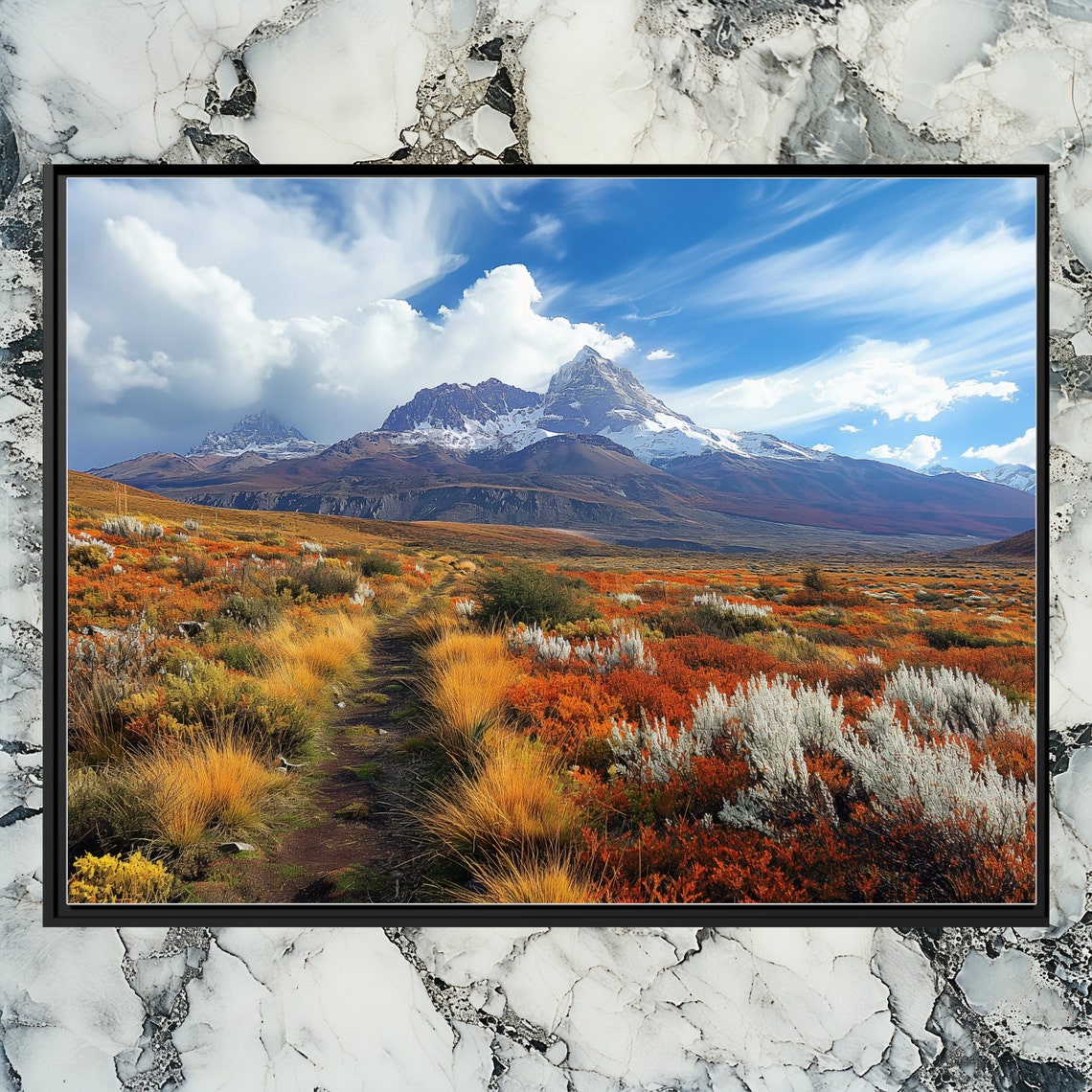 Chile Canvas Wall Art Vibrant Landscape Print Decor For Living Room Unique South Artwork Ready To Hang Home Decoration Original