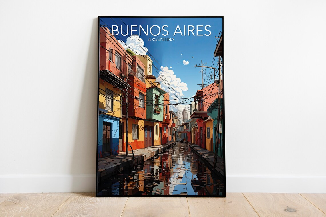 La Boca Buenos Aires Art Print, Modern Poster