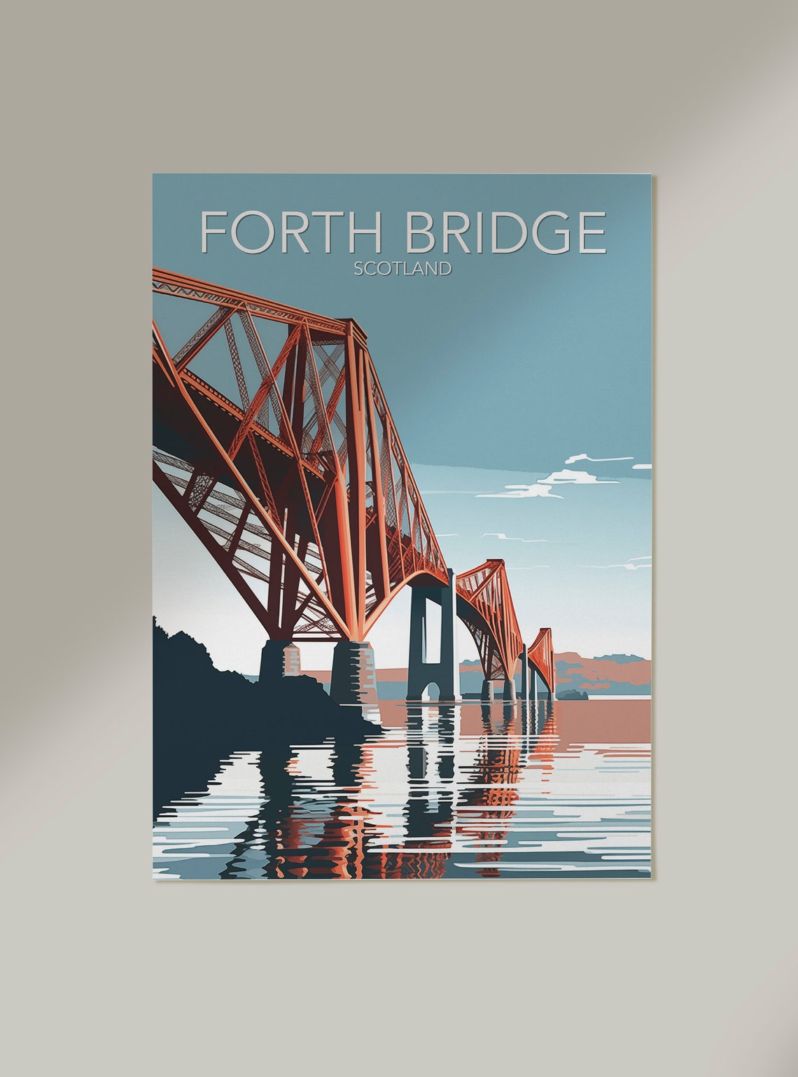 Forth Bridge Art Print Modern Poster Print Available In Many Sizes Or - Image 2