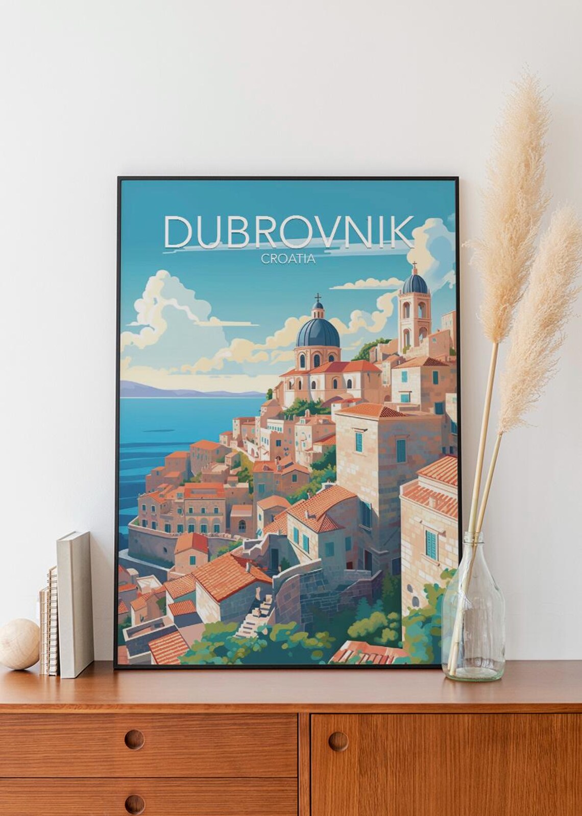 Dubrovnik Croatia Old Town Coastal Adriatic Sea Travel Poster - Image 2