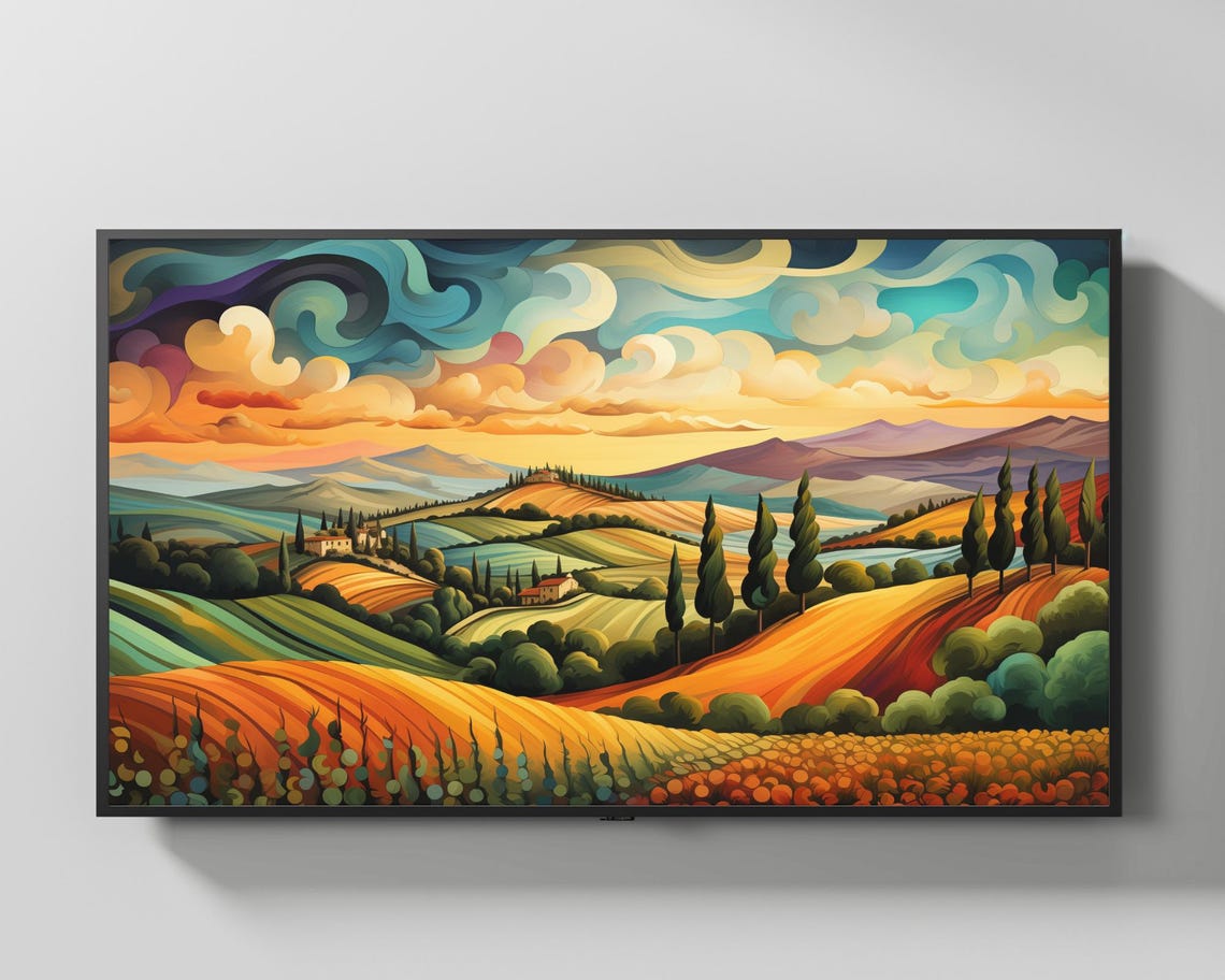Tuscany Frame Tv Art Of Italy Art For Travel Lover Of Chianti Tuscany Tv Frame Art Italy Oil Painting Screensaver