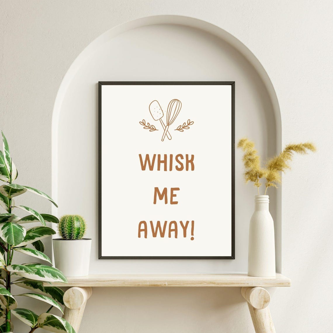 Whisk Me Away Fun Minimalist Kitchen Wall Art Aesthetic Wall Poster Art Cute Modern Wall Decor Fun Kitchen Decor - Image 5