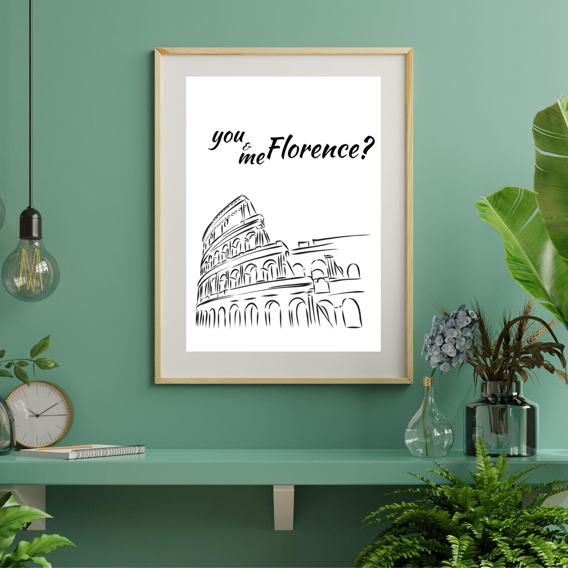 You And Me Florence Romantic Minimalist Art Print - Image 3
