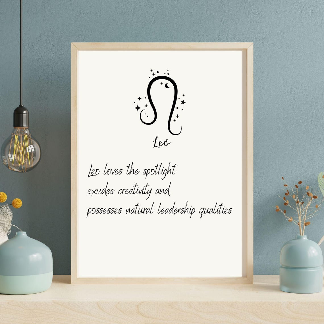Leo Zodiac Sign Minimalist Art Print
