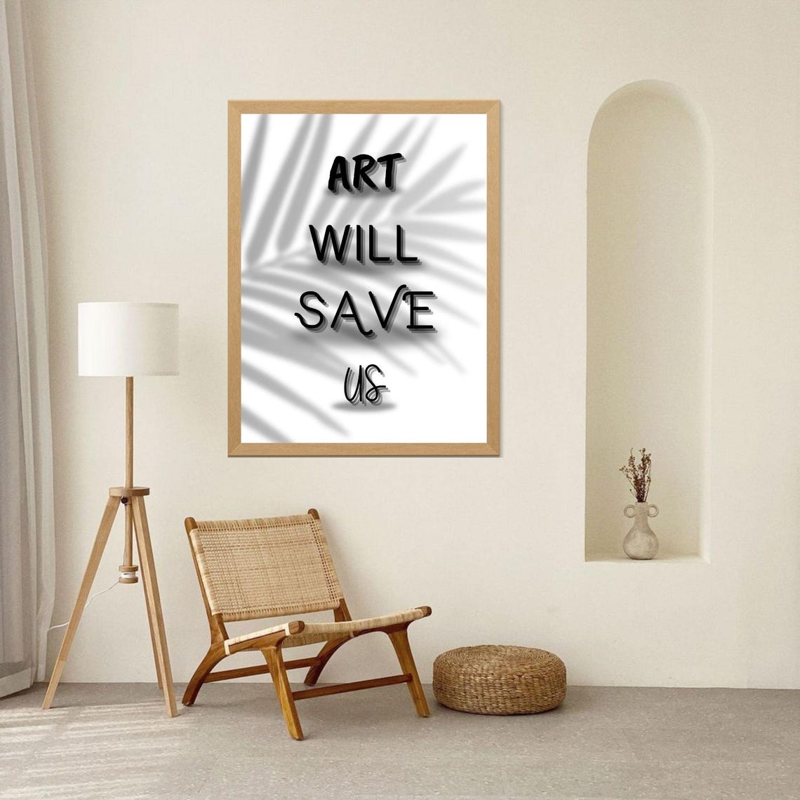 Art Will Save Us Minimalist Inspirational Design Motivational Art Wall Poster Art Lovers Decor