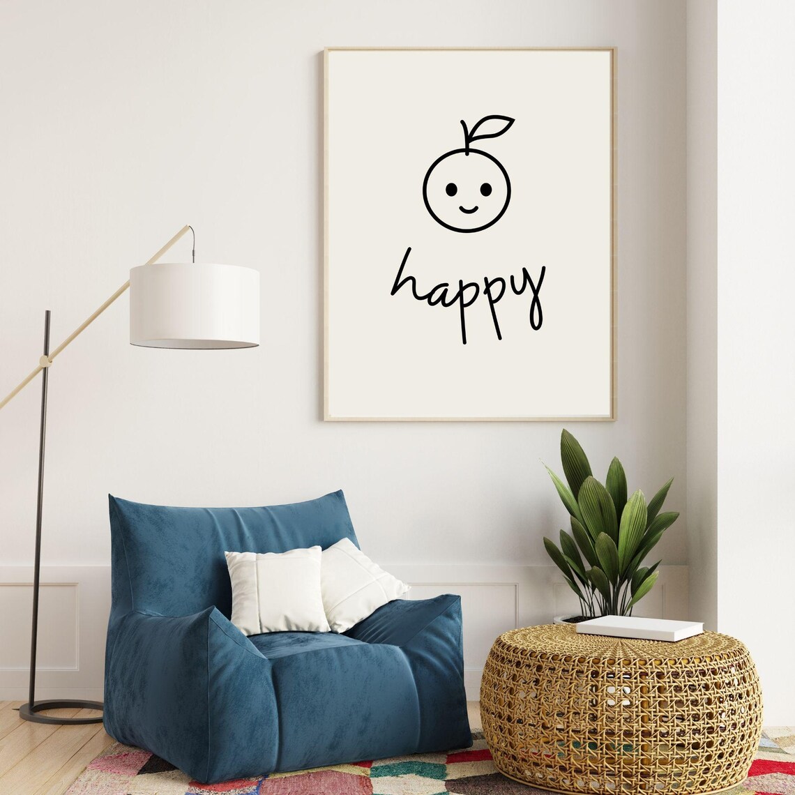 Happy Smiling Fruit Minimalist Positive Mood Cheerful Wall Art Poster - Image 6
