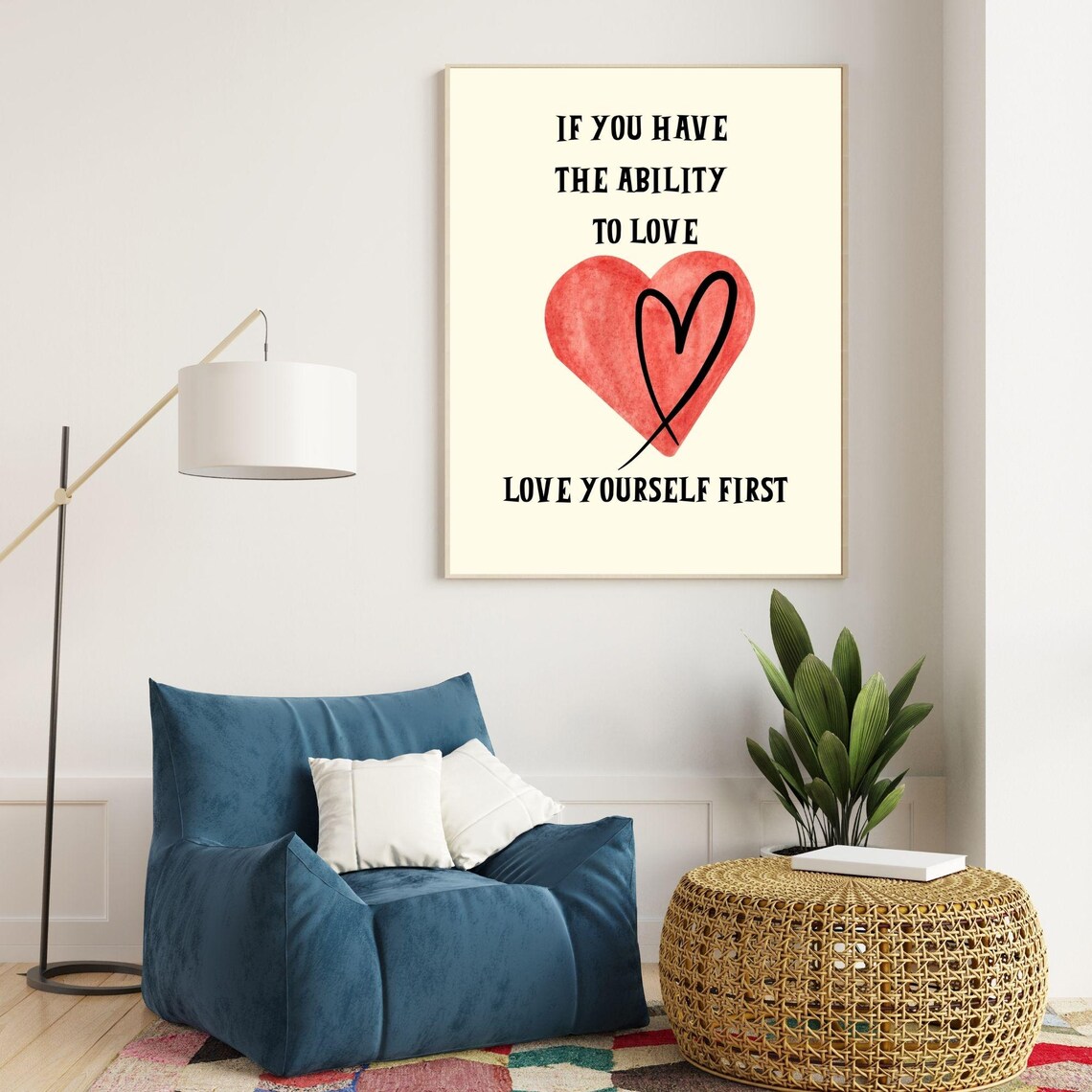Love Yourself First, Minimalist Motivation Quote - Image 3