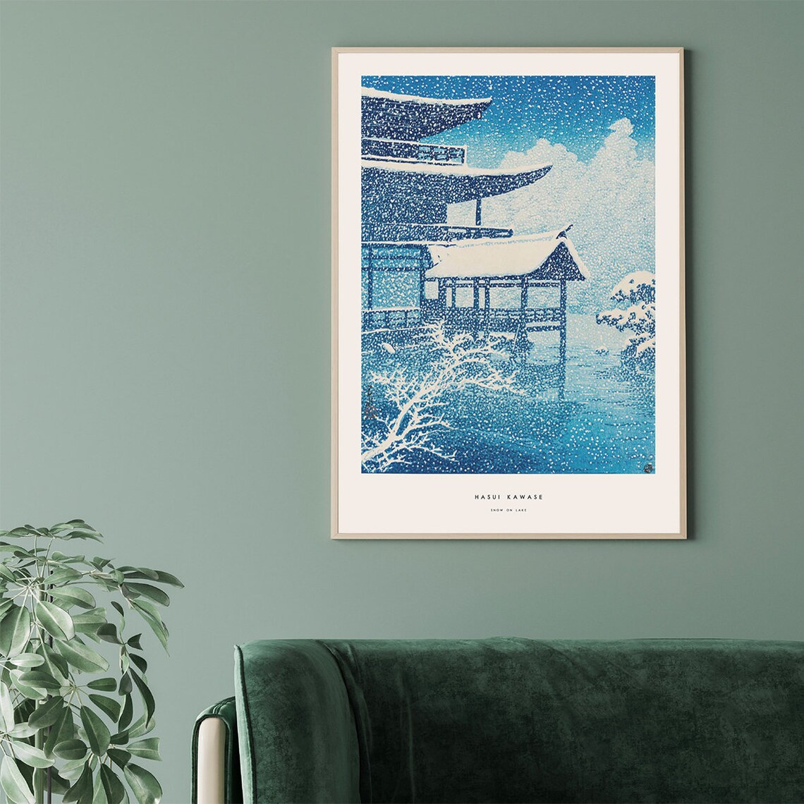 Hasui Kawase Japan Snow On Lake Poster - Image 3