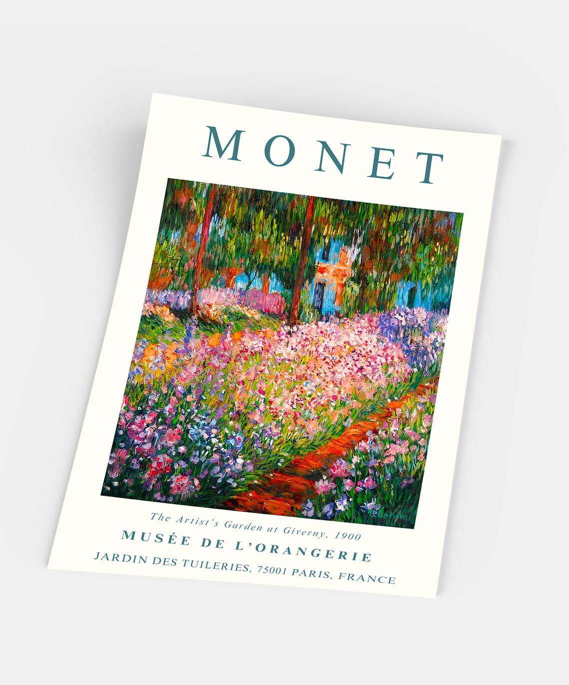 Monet The Artists Garden at Giverny 1900 Floral Exhibition Poster - Image 5