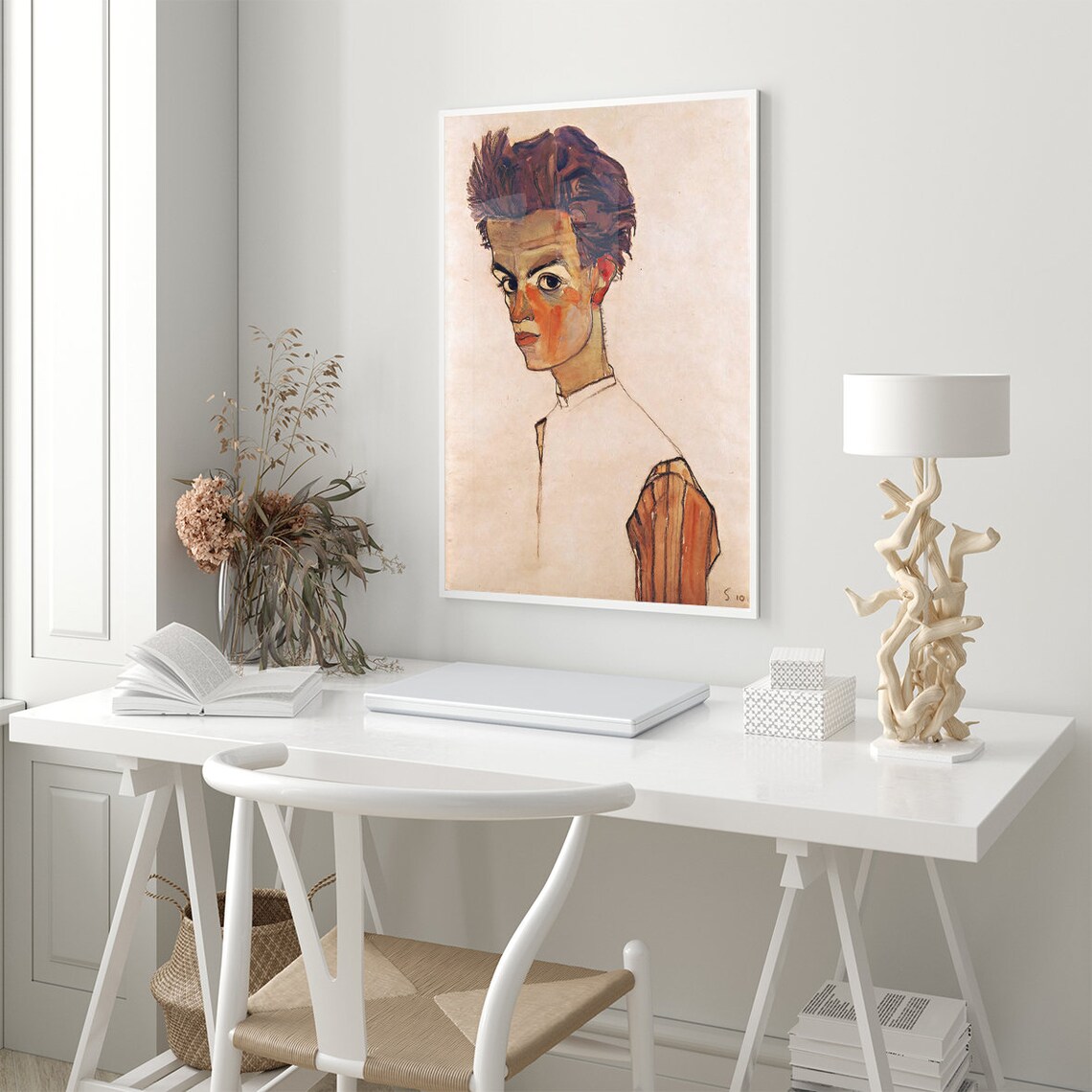 Egon Schiele Portrait Exhibition Poster, Art Print - Image 2