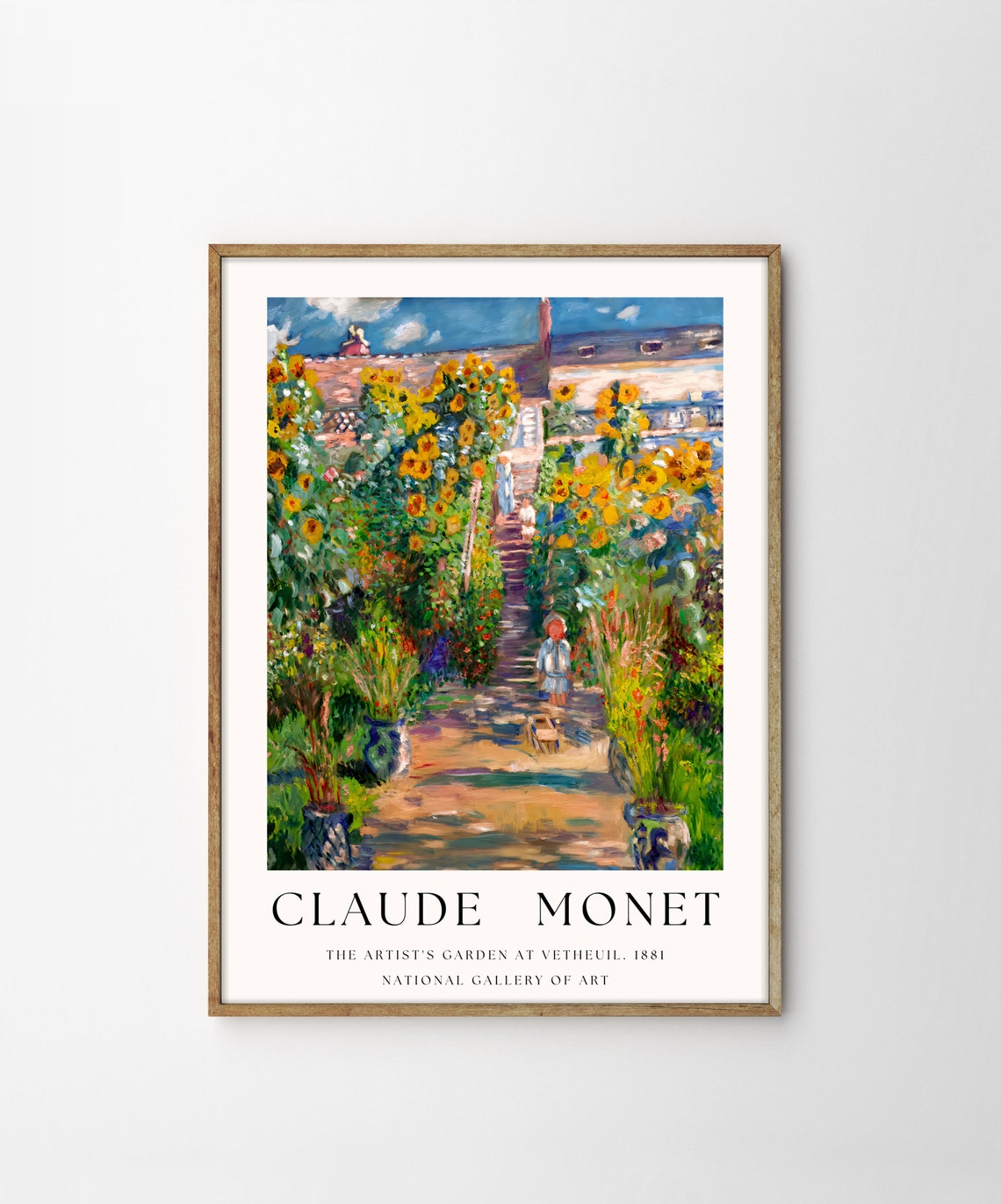Claude Monet The Artists Garden at Vetheuil 1881 Museum Poster - Image 4
