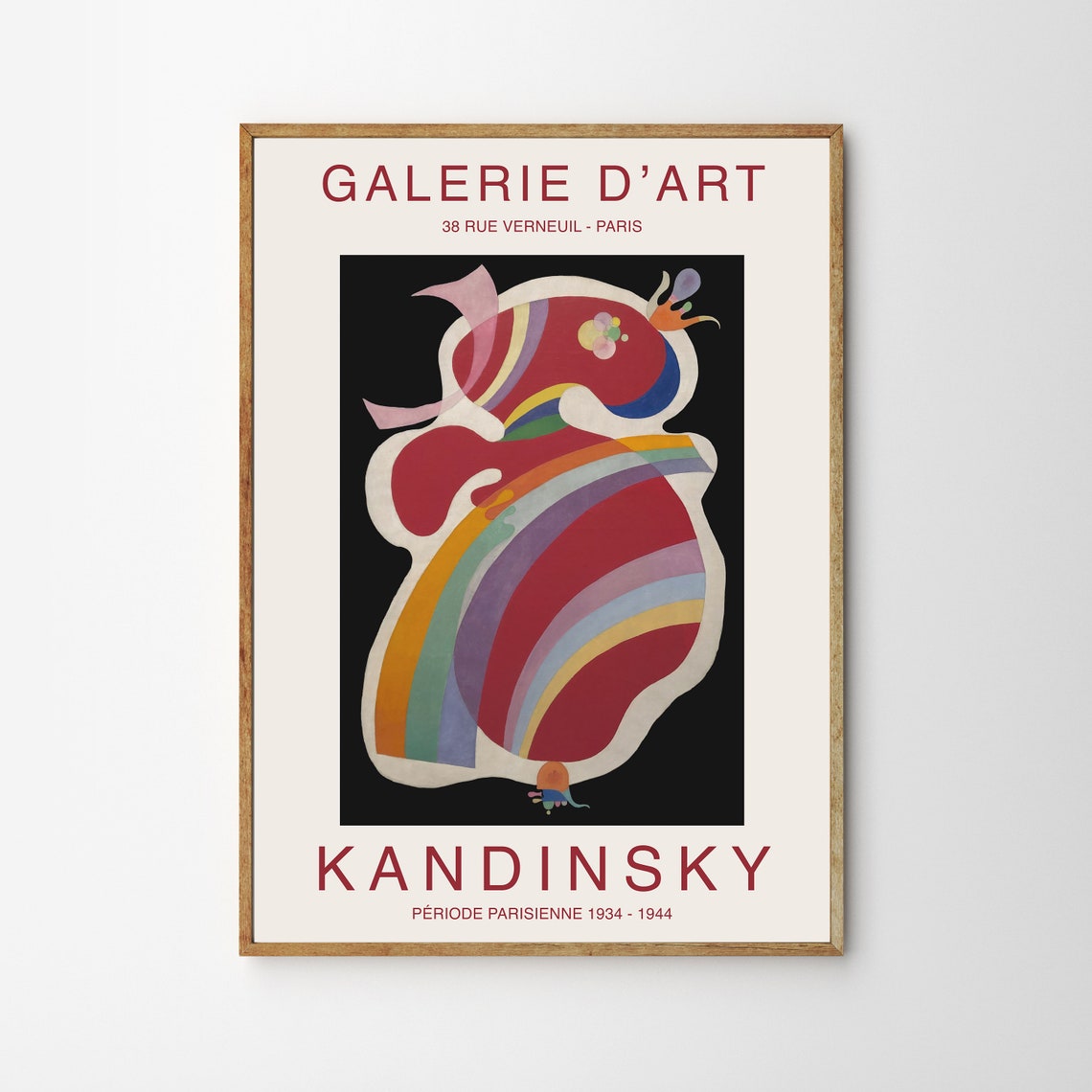 Kandinski Galerie D'Art Paris Colorful Abstract Exhibition Poster - Image 4