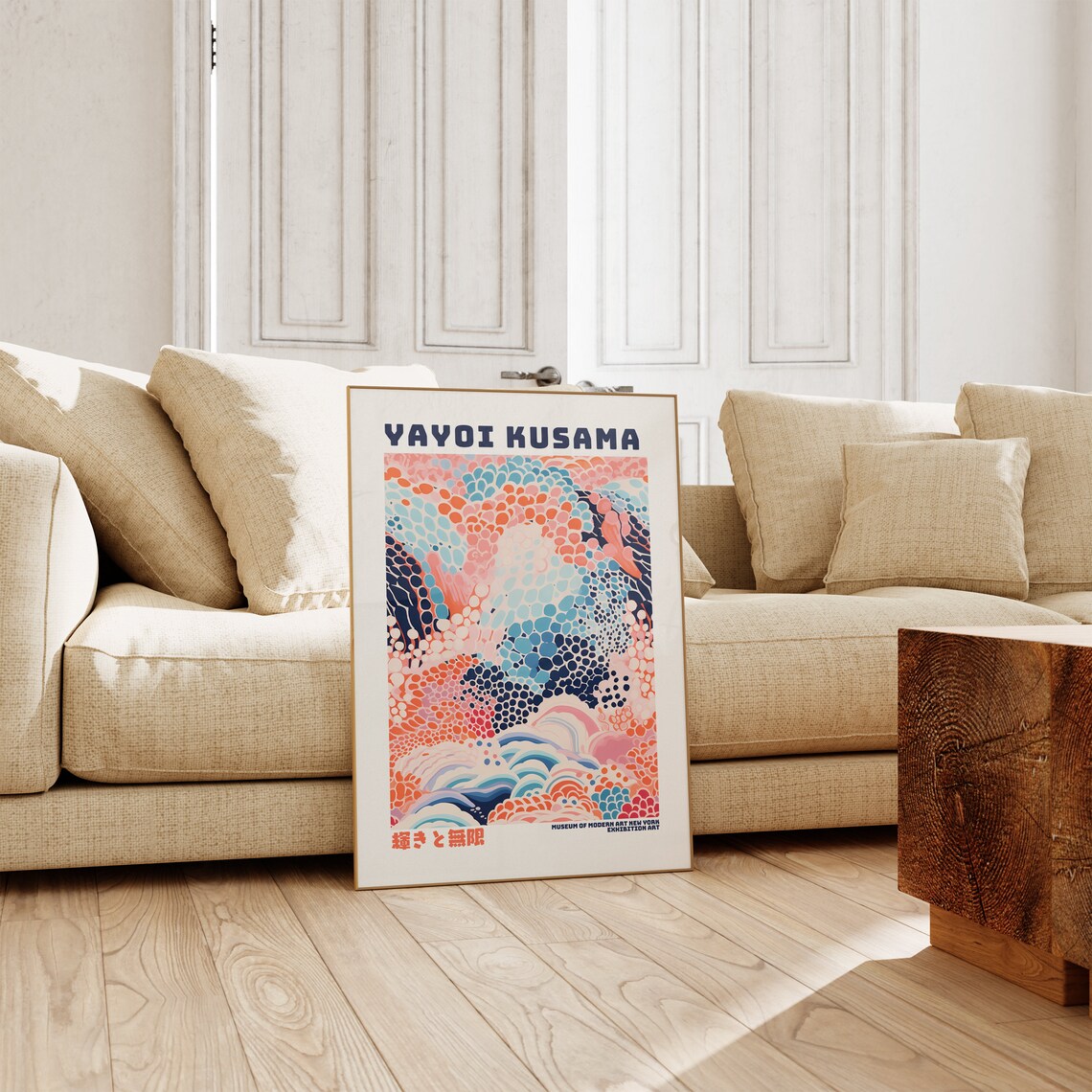 Yayoi Kusama-Inspired Japanese Gallery Wall Art Poster