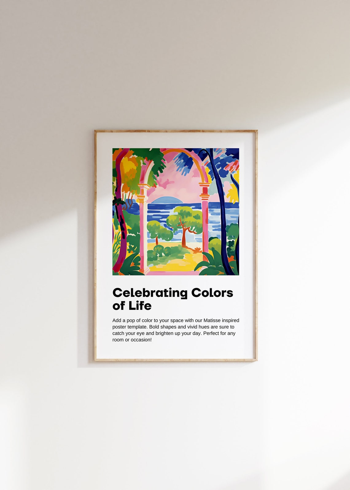 Matisse Inspired Garden Archway Seascape Celebrating Colors Poster