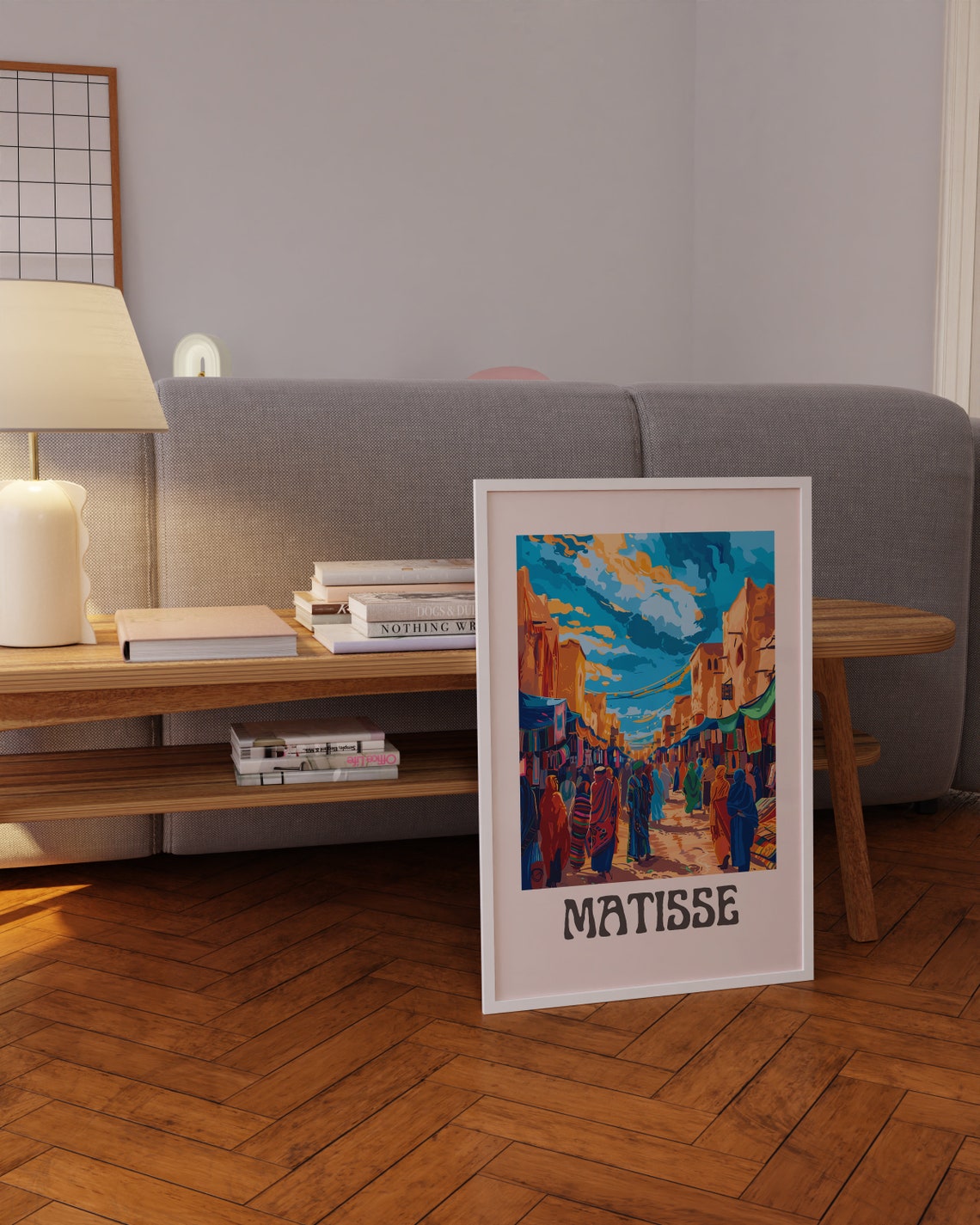 Matisse Colorful Moroccan Market Street Vibrant Crowd Art Poster - Image 3