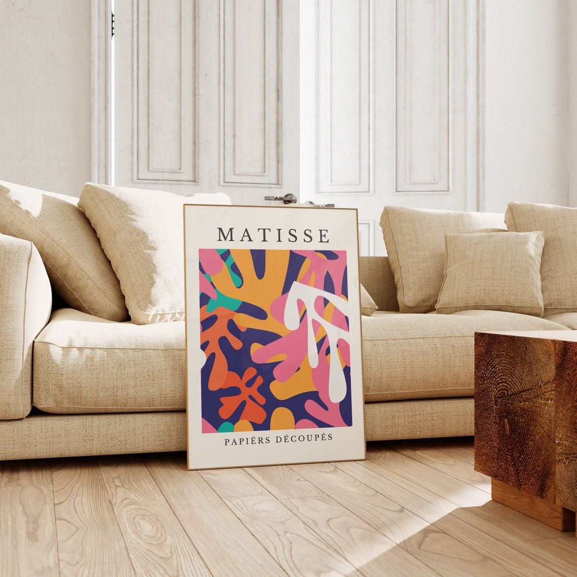 Henri Matisse Papiers Decoupes Pink Coral Abstract Art Poster