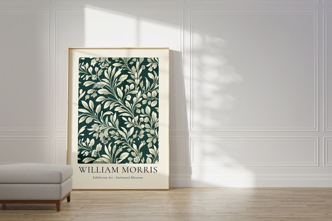 William Morris Mid-Century Flower Market Art Print
