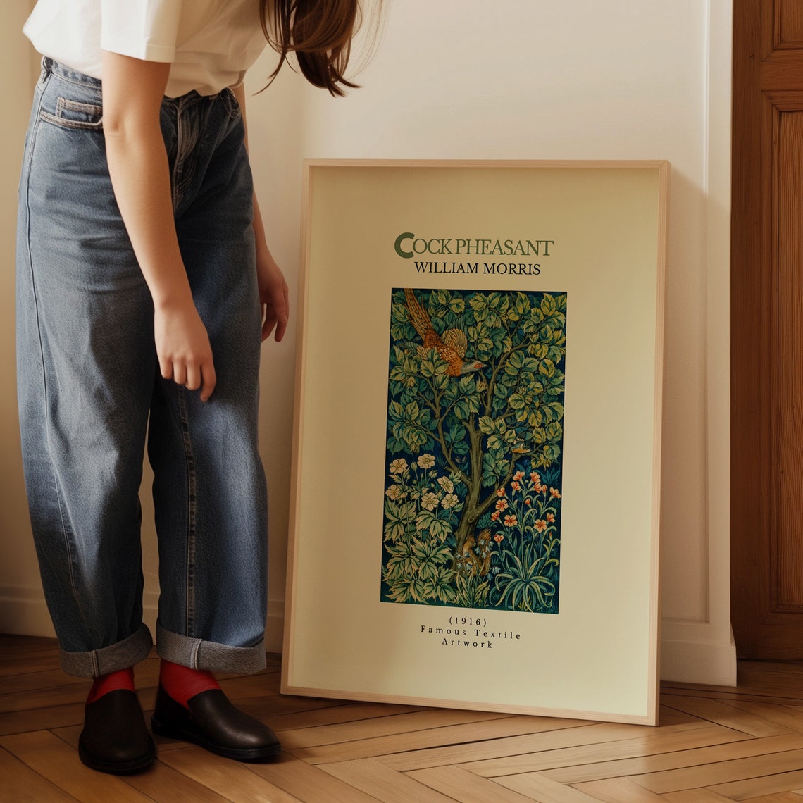 William Morris Cock Pheasant 1916 Textile Artwork Classic Poster - Image 3
