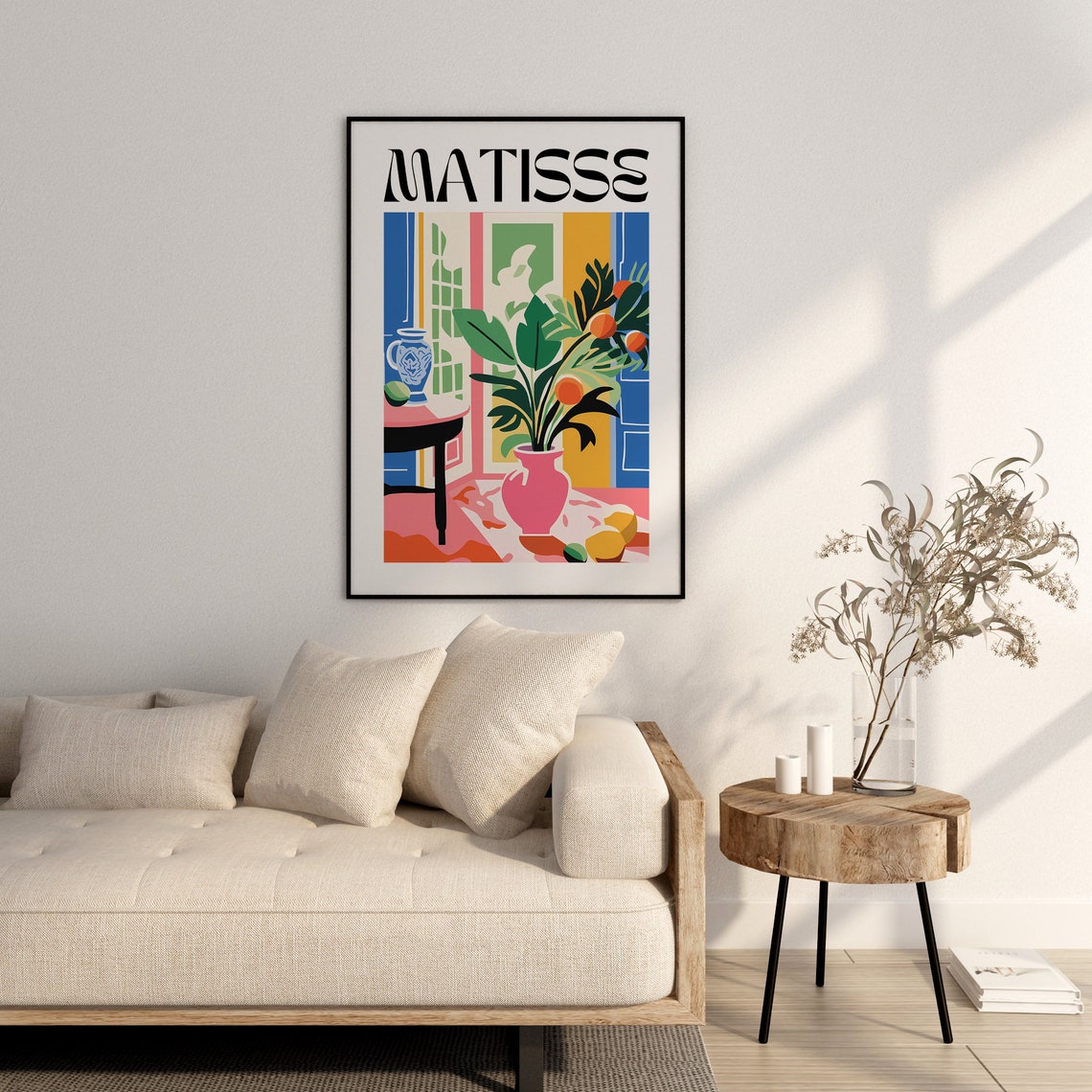 Henri Matisse Pink Vase Orange Blossom Window Scene Interior Poster - Image 2