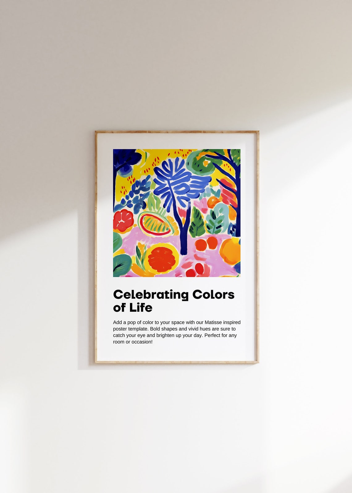 Matisse Inspired Garden Citrus Blue Tree Celebrating Life Poster