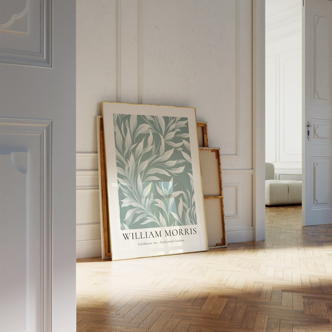 William Morris Enchanted Gardens Botanical Leaf Exhibition Art Poster - Image 4