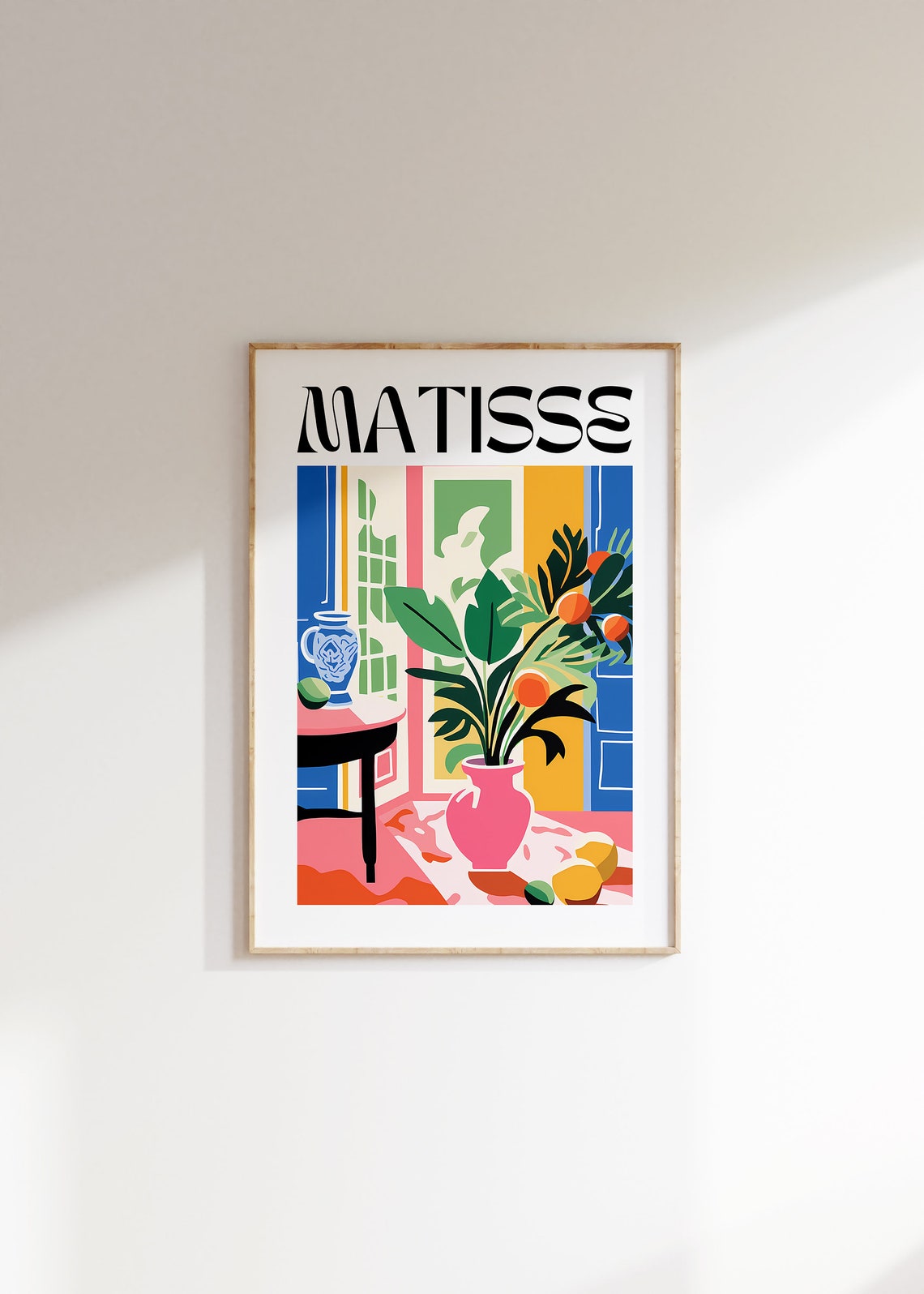 Henri Matisse Pink Vase Orange Blossom Window Scene Interior Poster